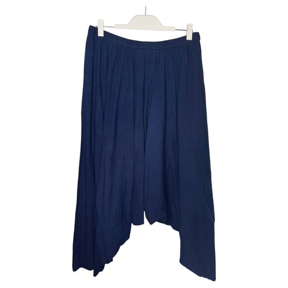 Madame Hall Women's Pants One Size Blue Harem Cotton Artisan Ethnic Boho - Picture 2 of 5